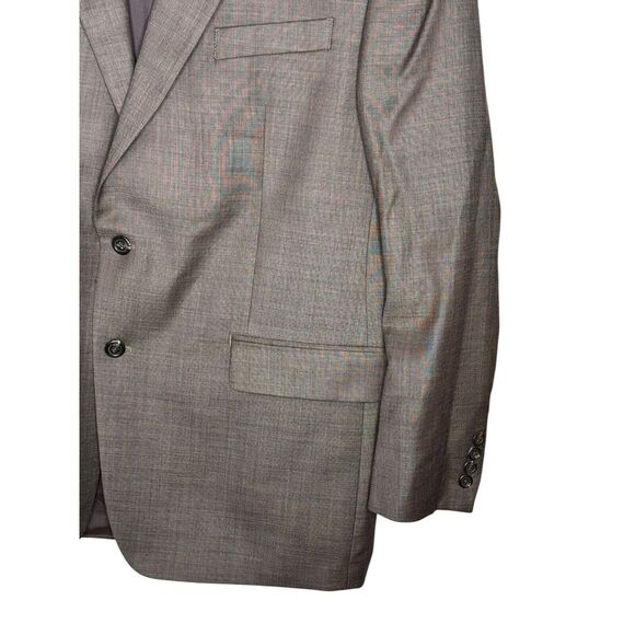 Chaps Men's Blazer Suit Wool Single Vent 2-Button Lined Jacket Grey Size 44R - Picture 6 of 10